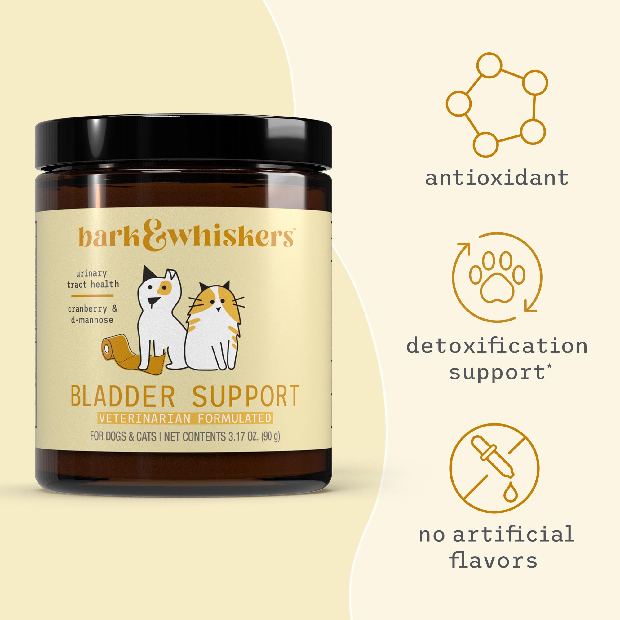 Dr. Mercola Bark & Whiskers non-GMO badge on packaging highlights quality.