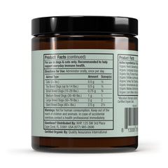 Dr. Mercola Bark & Whiskers organic mushrooms close-up highlighting fermentation benefits.