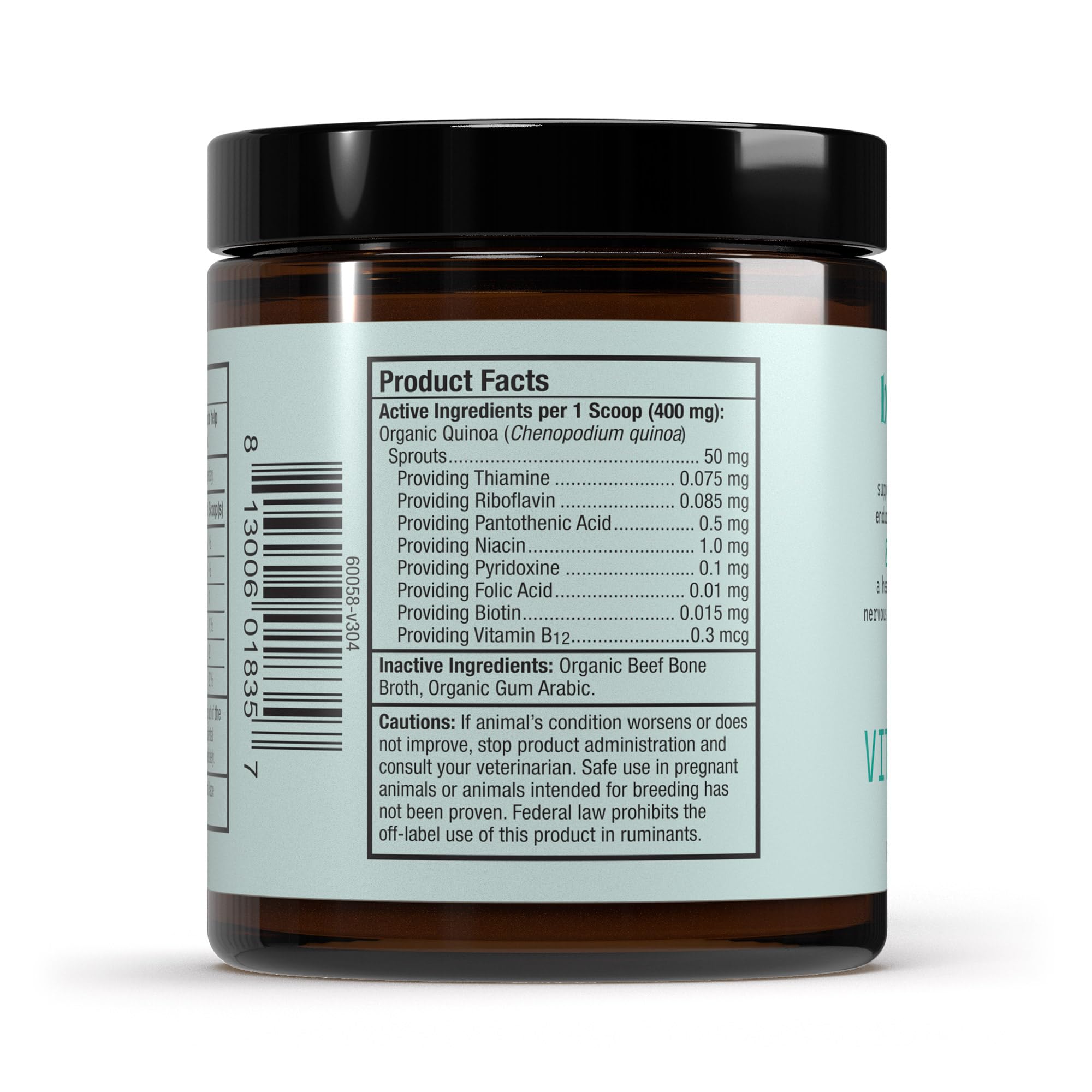 PANMOL-bound B vitamins with quinoa for absorption in Bark & Whiskers