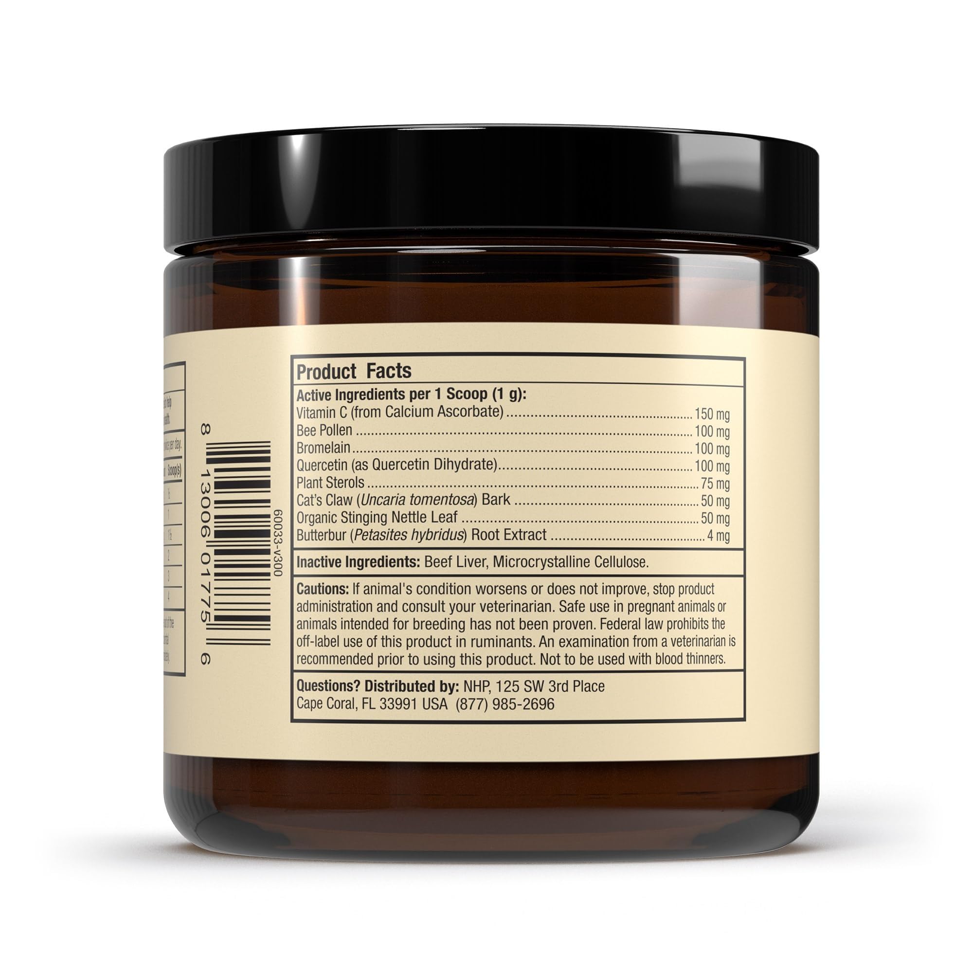 Dr. Mercola Bark & Whiskers scoop shows easy daily dosing.