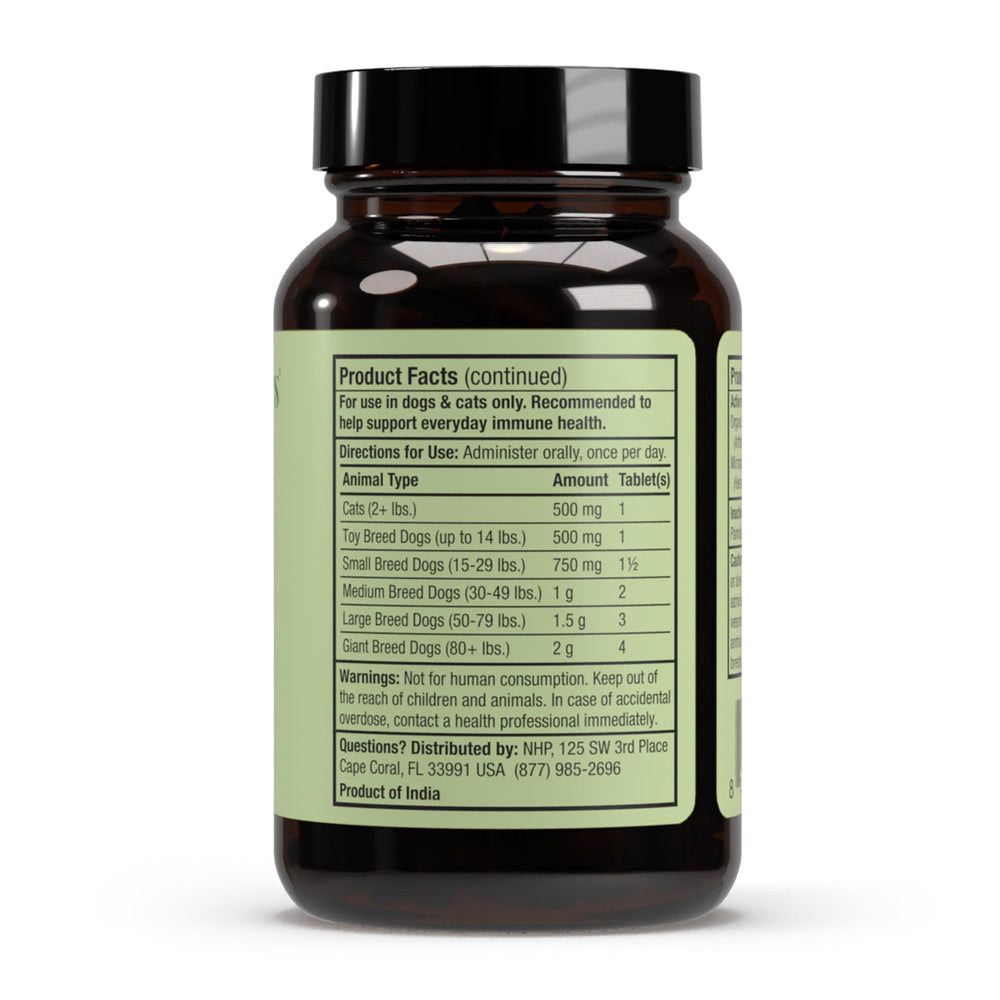 Close-up of SpiruGreen tablets with spirulina and astaxanthin ingredients