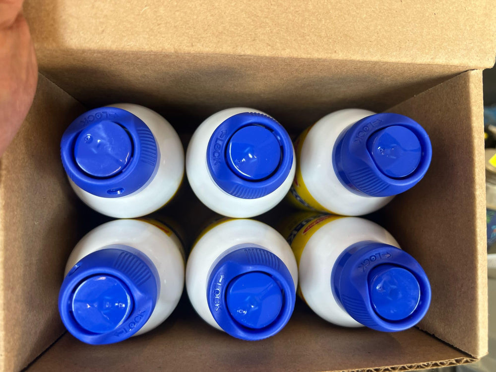 Dr. Naylor Blu-Kote label closeup highlighting usage guidance