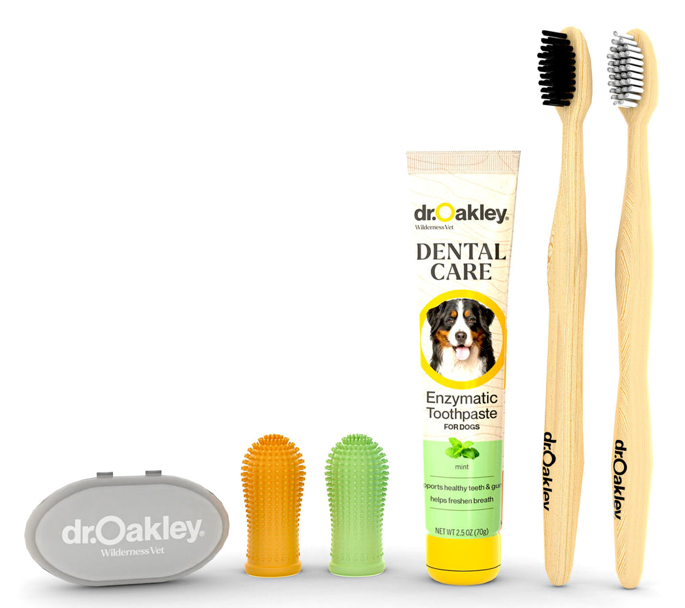 Dr. Oakley finger brush for small pets supports gentle daily brushing