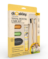 Dr. Oakley dual-head bamboo toothbrush designed for versatile pet dental cleaning