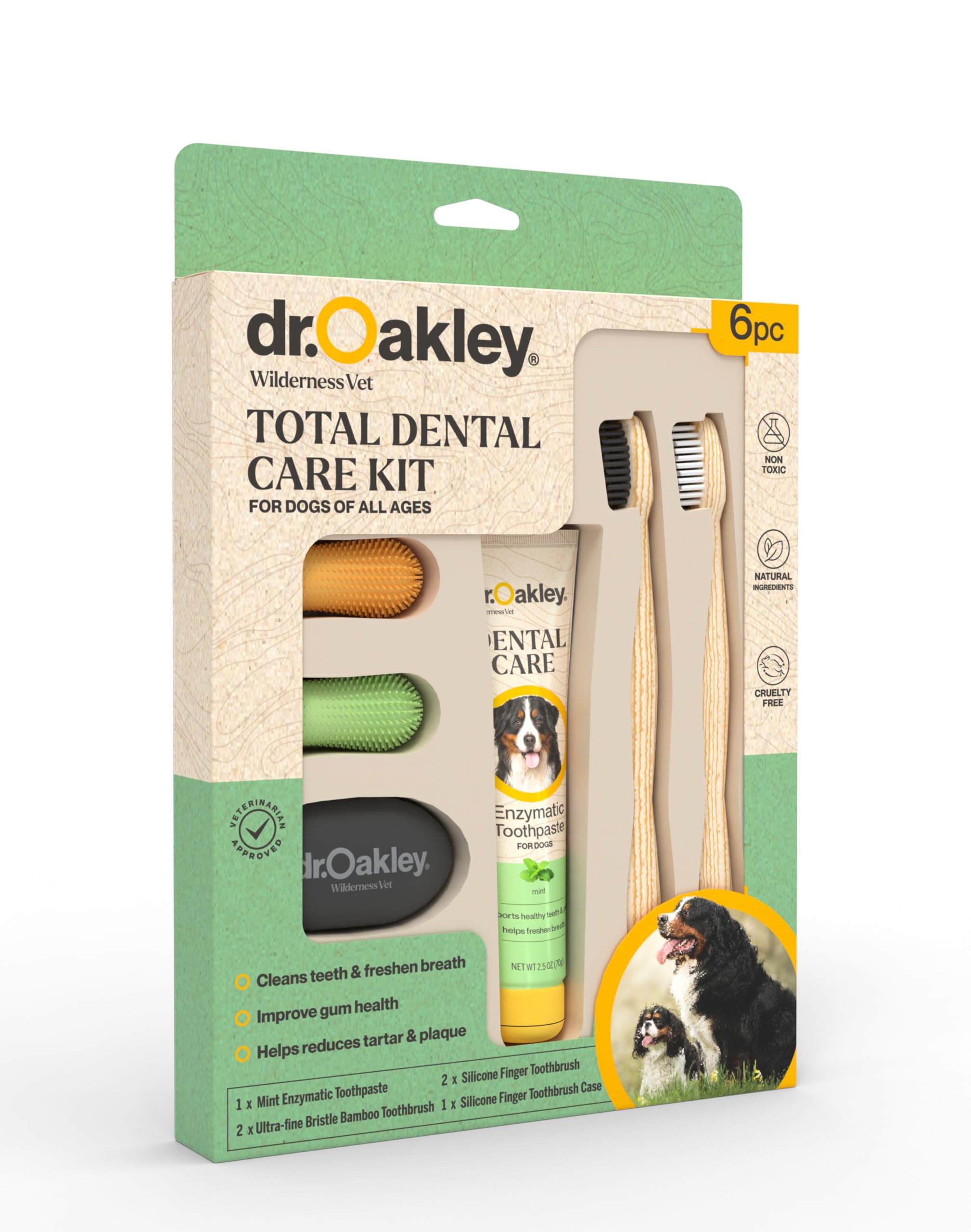 Dr. Oakley enzymatic toothpaste with mint flavor freshens breath