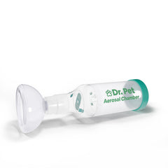 Dr. Pet dog aerosol chamber with 3 masks pack for versatile dog sizing.