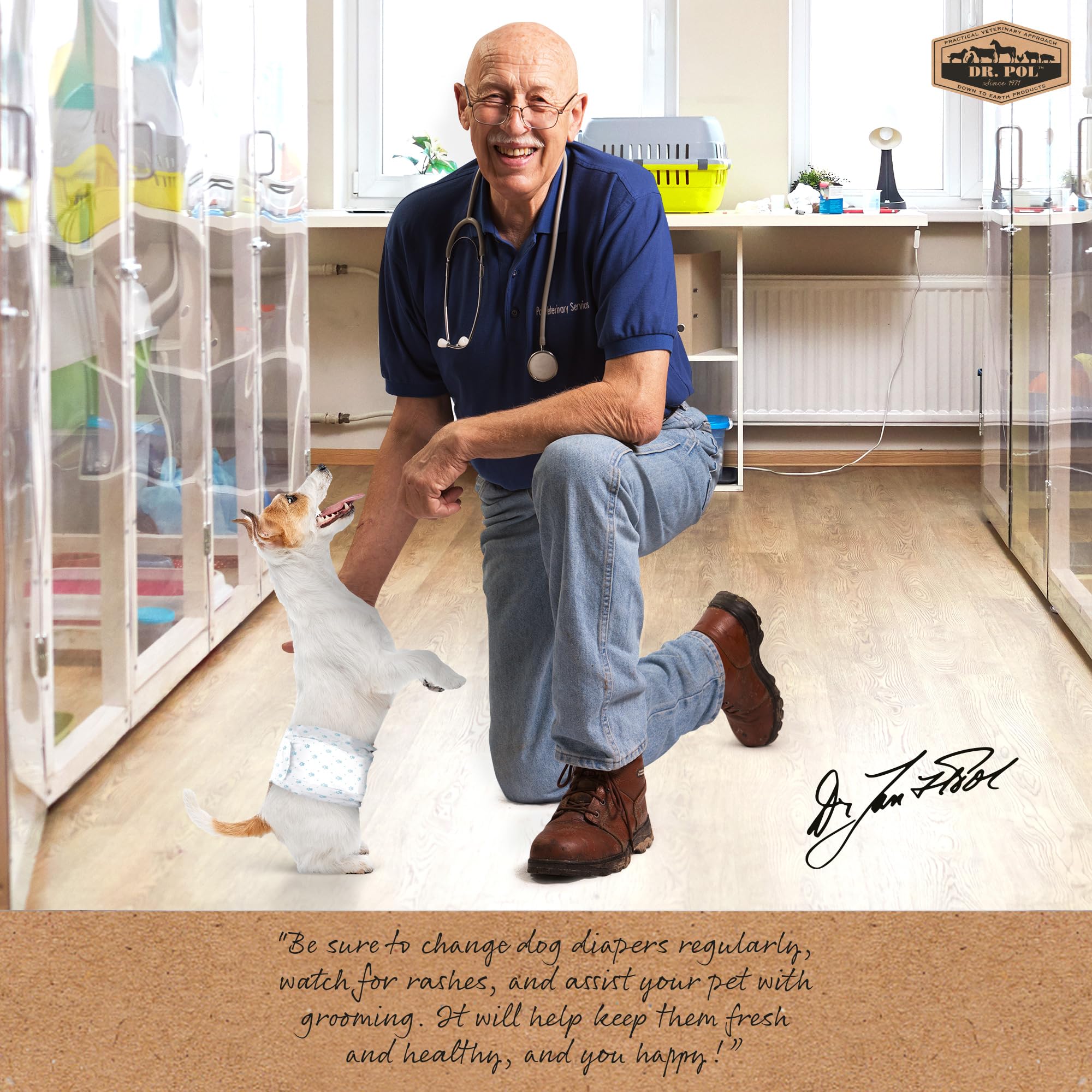 Dr Pol Dog Wrap adjustable tabs provide a secure, customizable fit
