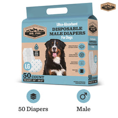Dr. Pol dog diaper with wetness indicator signals when to change.