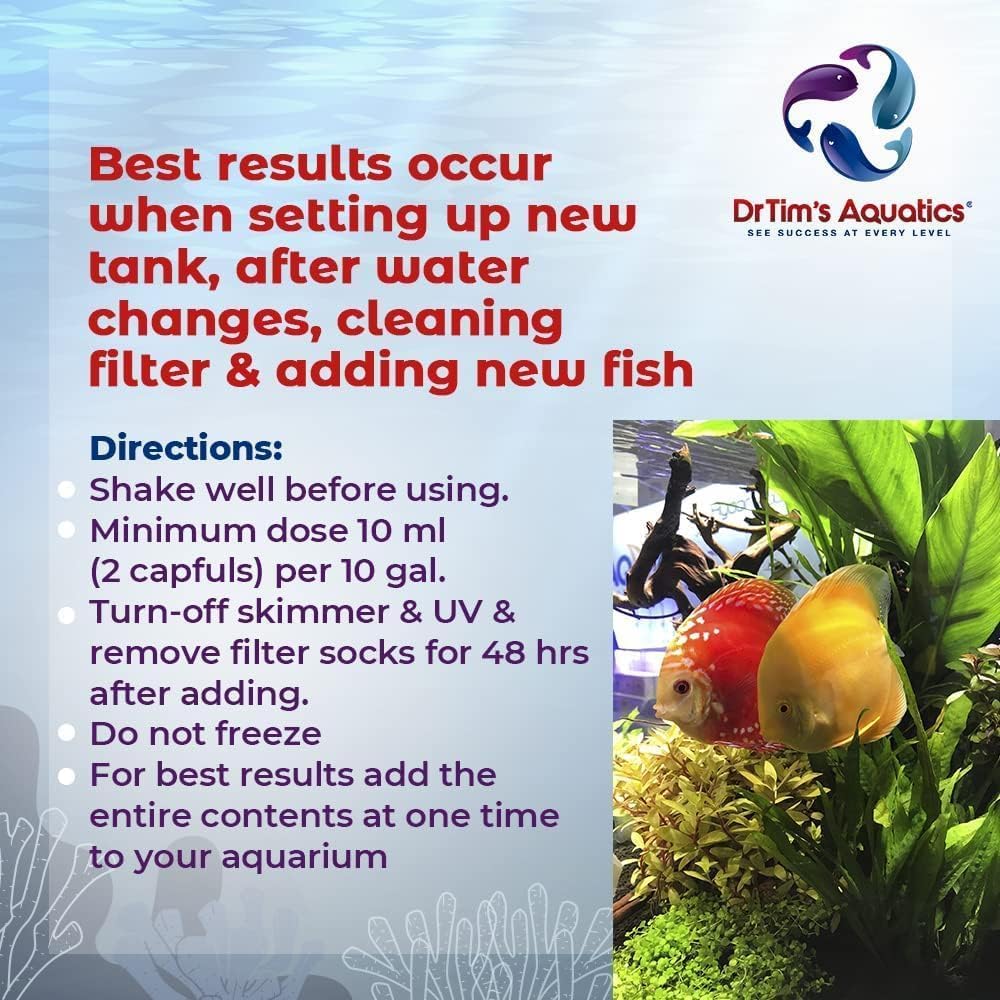 DrTim's Aquatics One and Only Freshwater bottle label, showing eco-friendly formula.