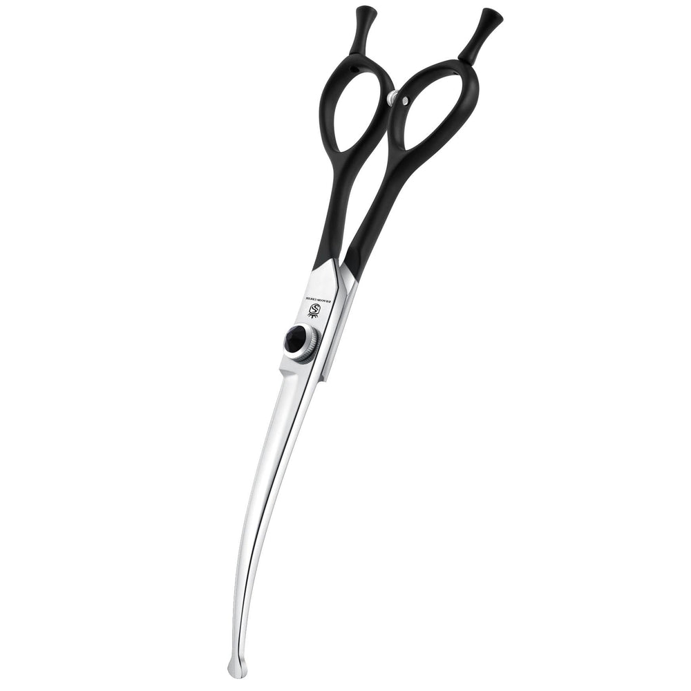 Dragon Creek curved-tip dog grooming scissors for safe trimming around delicate areas.