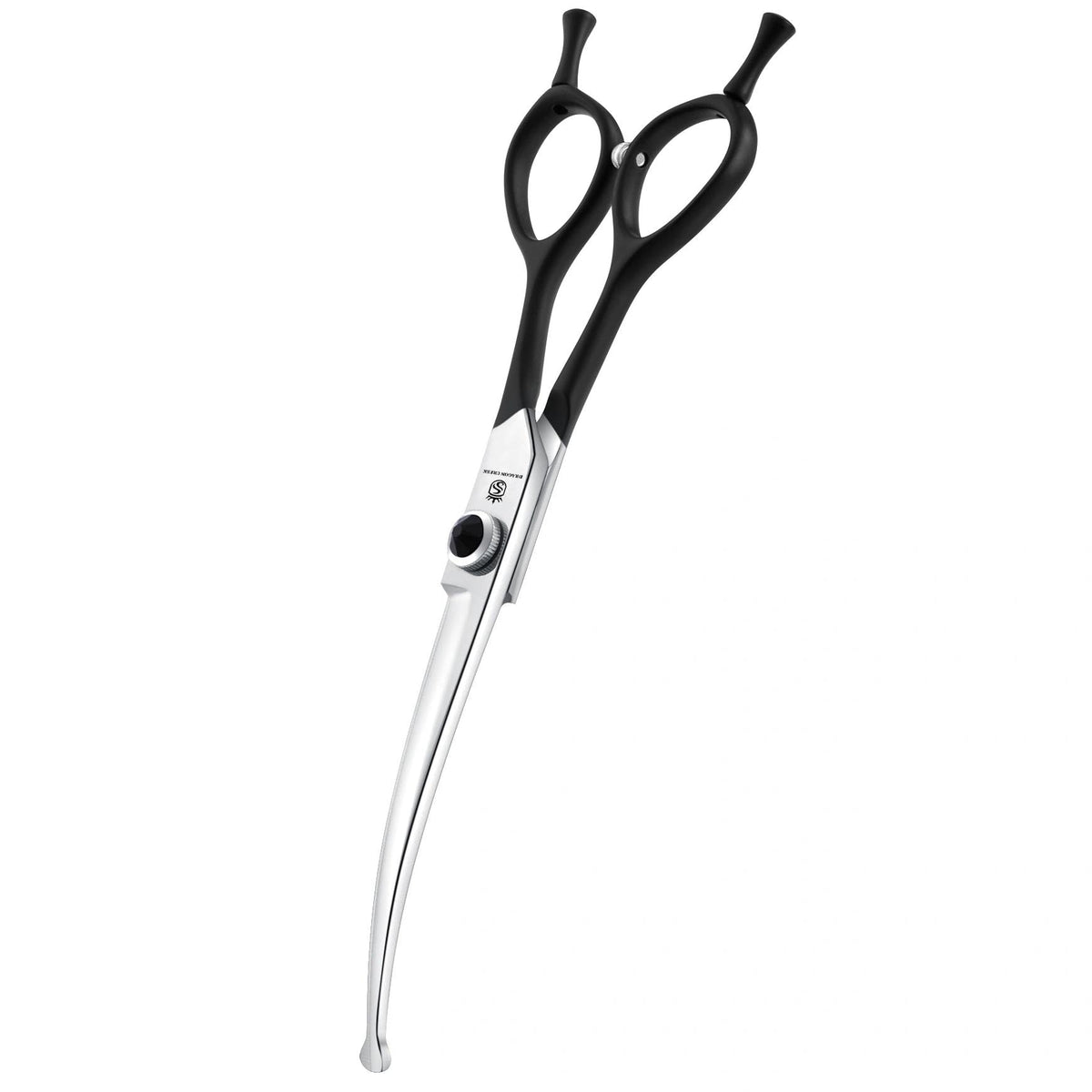 Dragon Creek curved-tip dog grooming scissors for safe trimming around delicate areas.