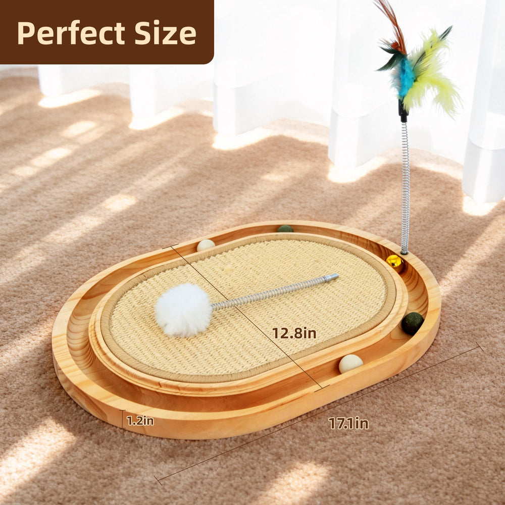 DRAGONCEE non-slip pads keep the scratcher steady on hard floors.