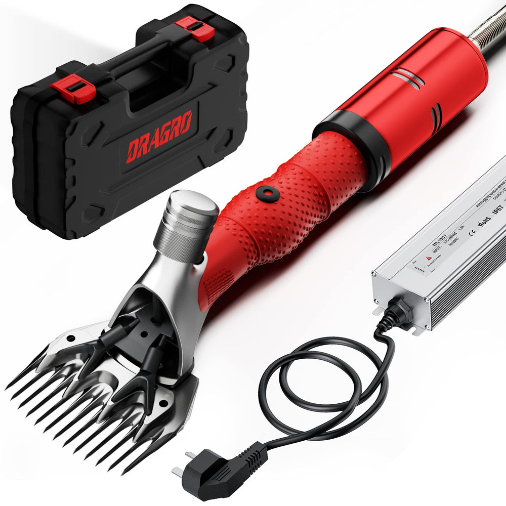 Dragro 1000W sheep shears with powerful motor for thick wool.