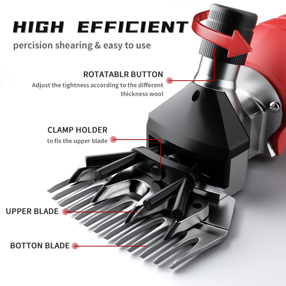 Dragro 6-speed adjustable shears for precise or fast trims on livestock