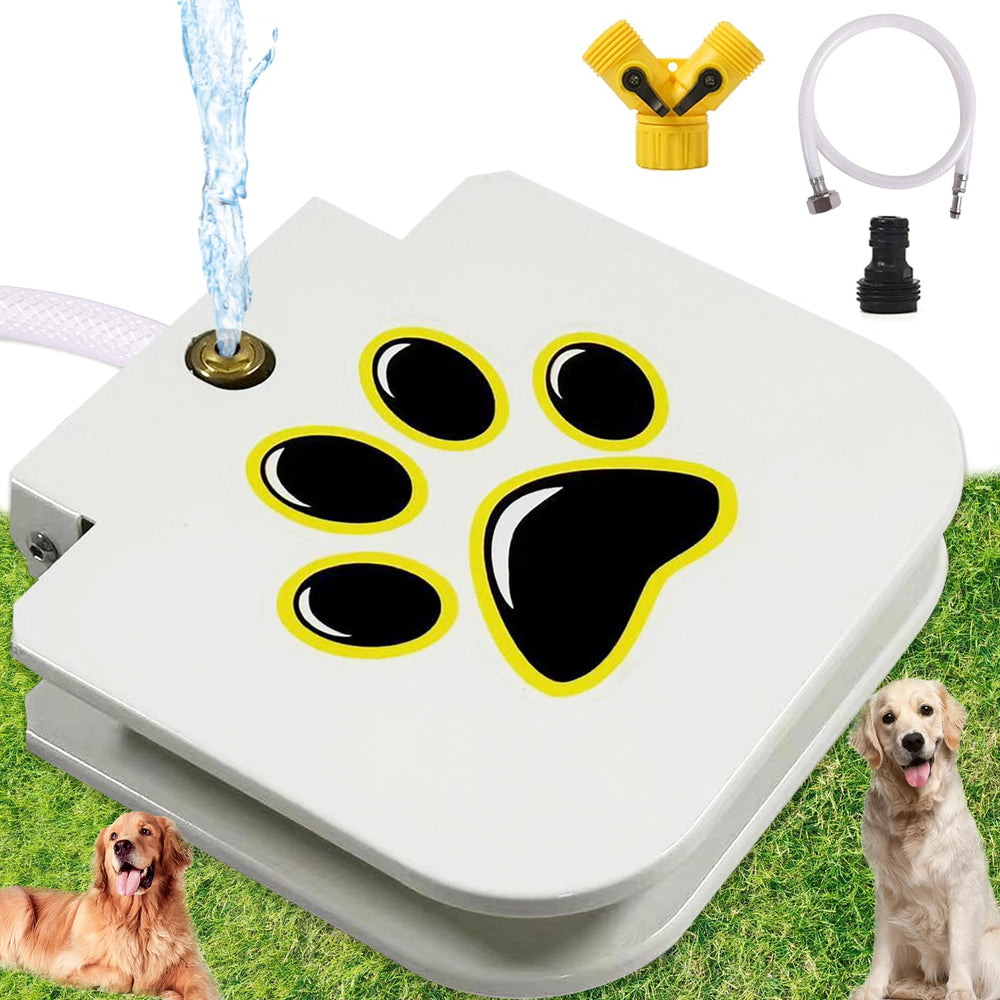 DRAROAD outdoor dog water fountain with step pedal for easy hydration outdoors