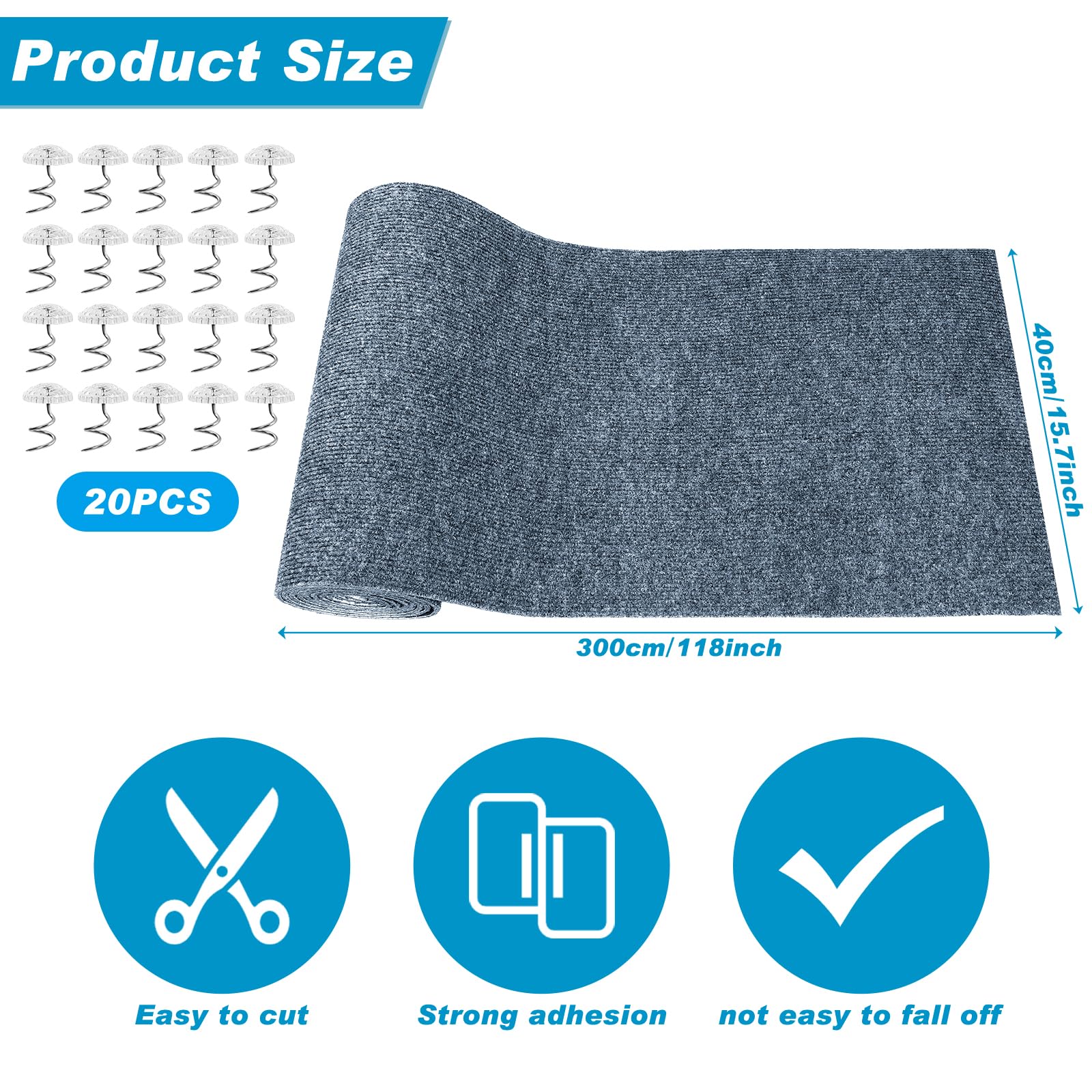 Draupnir Cat Scratching Mat cut size demonstrates custom fit for odd corners.