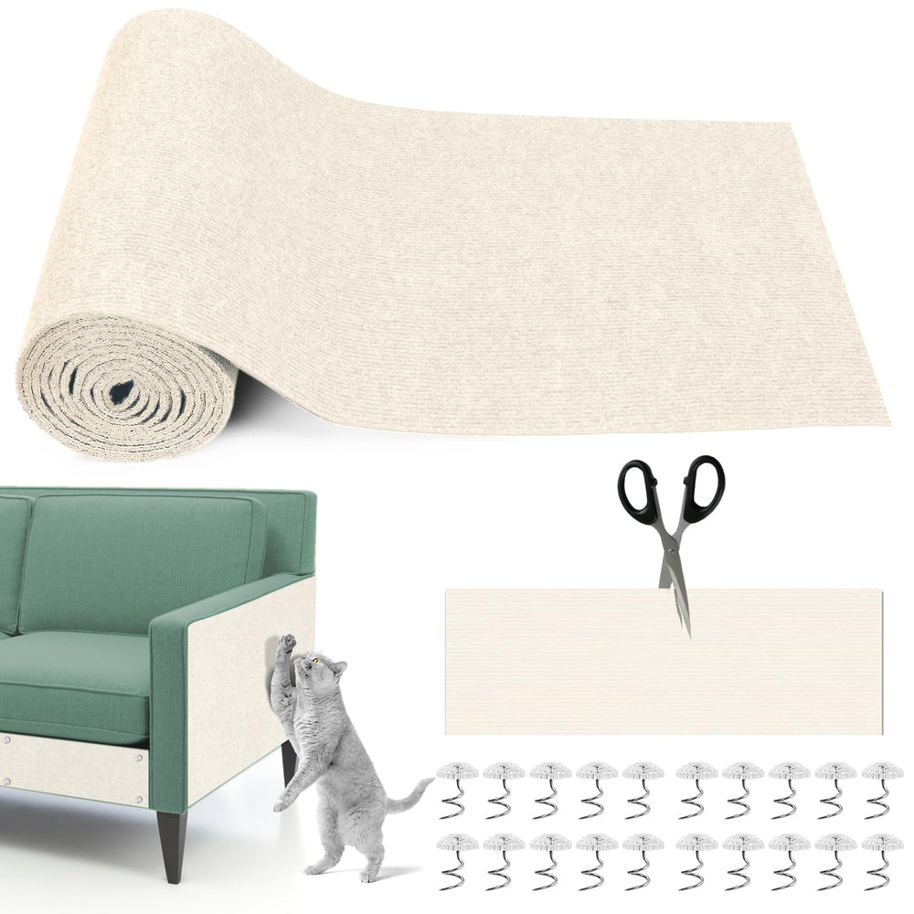 Draupnir Cat Scratching Mat shows cut-to-fit versatility on a sofa edge.