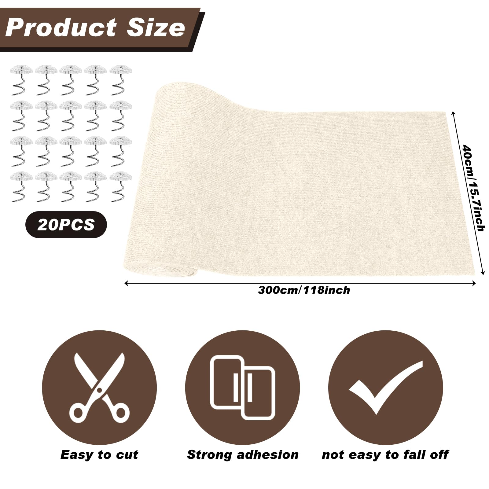 Draupnir Cat Scratching Mat demonstrates firm adhesion on furniture surface.