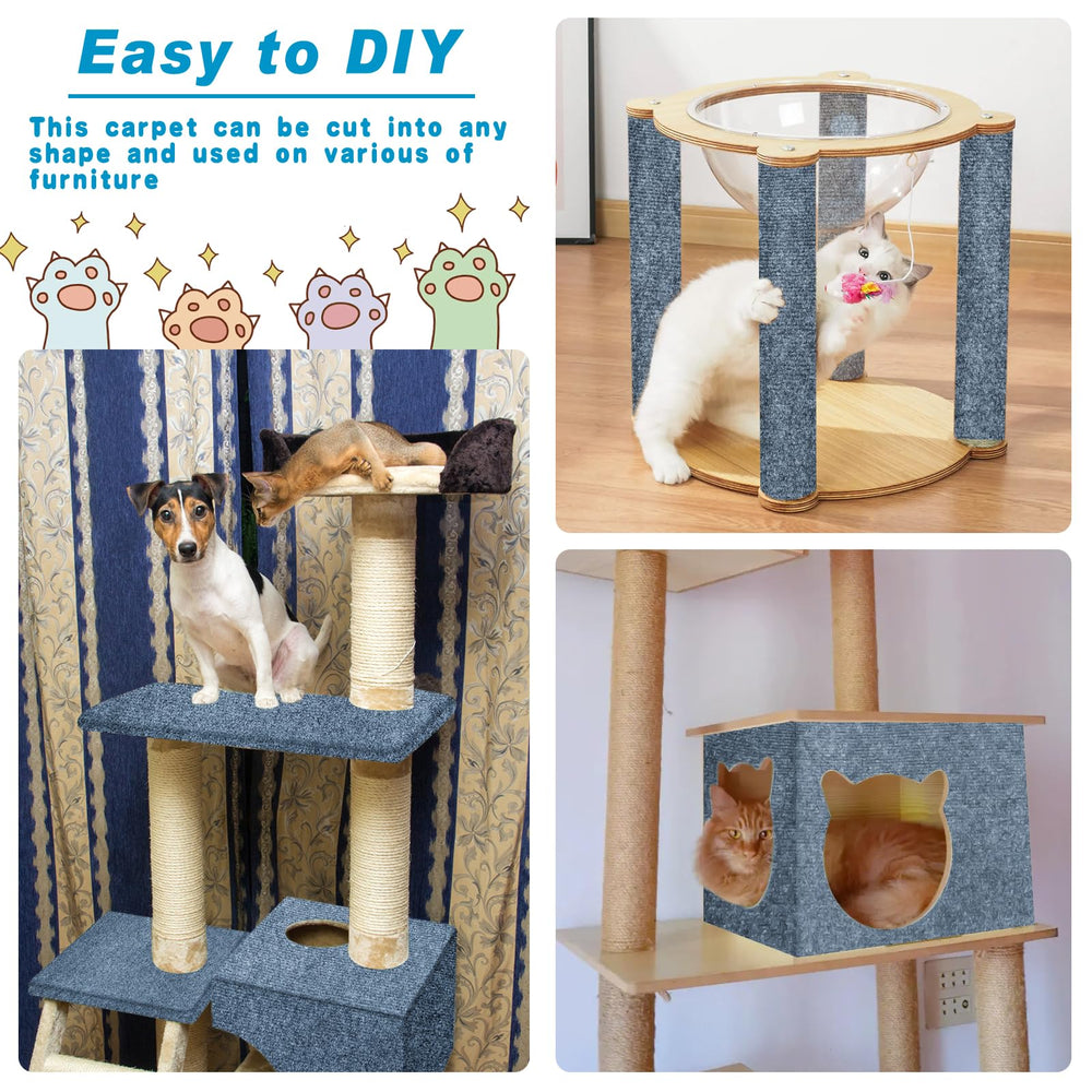 Draupnir Cat Scratching Mat protects furniture by guiding claws away.