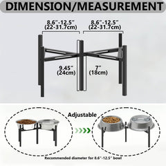 Drawinsage wide-width adjustment supports bowls 8.5 to 12.5 inches.