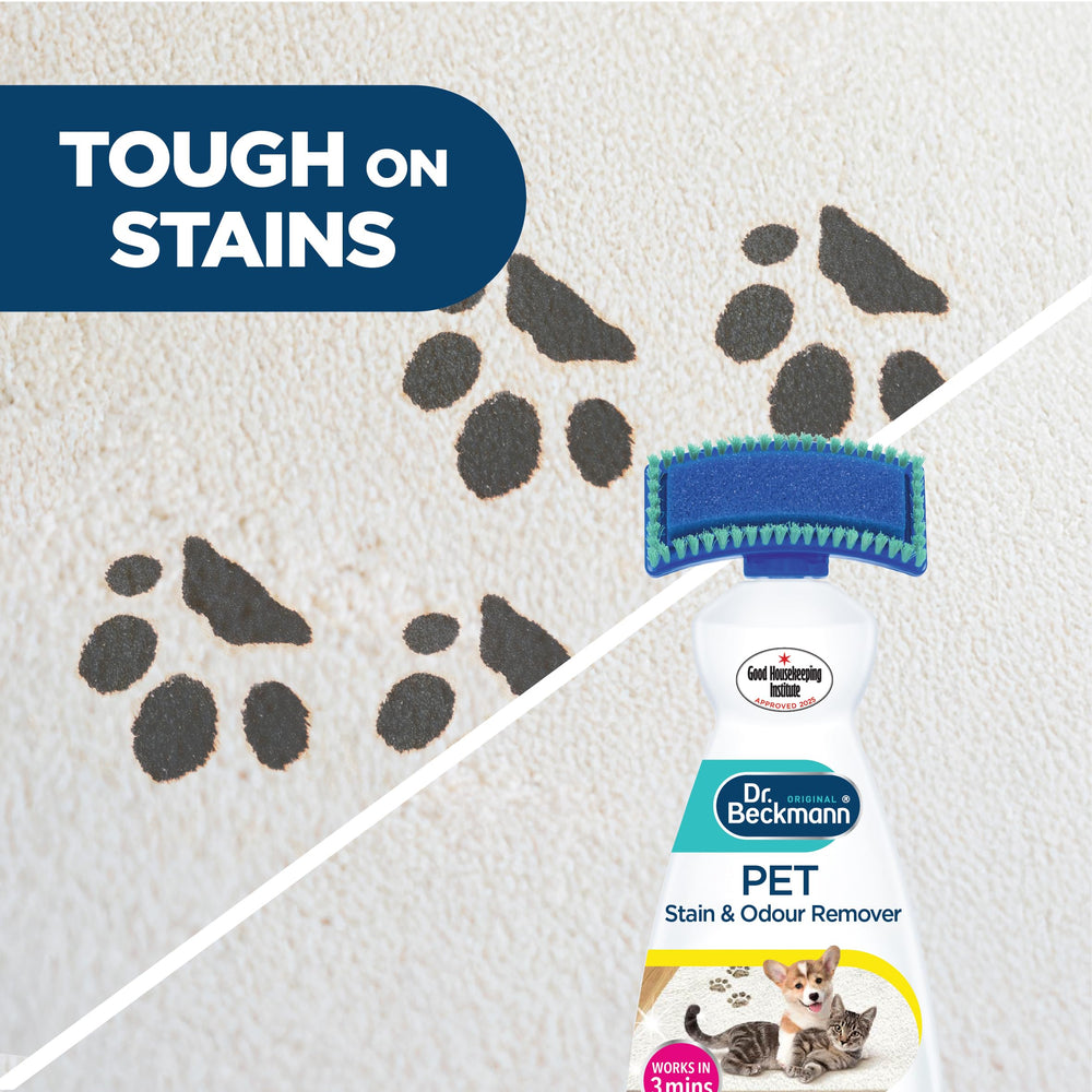 Bottle highlighting the fast-acting oxy formula for stubborn stains