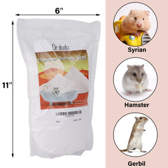 DR.DUDU dust-free desert sand for small pets minimizes mess.