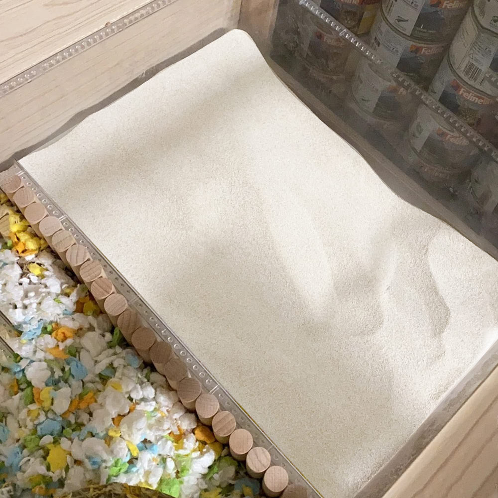DR.DUDU desert sand works for multiple small pets with easy setup.