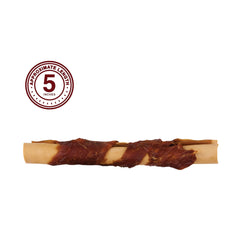 DreamBone Chicken-Wrapped Chews label close-up, emphasizing vitamins and minerals.
