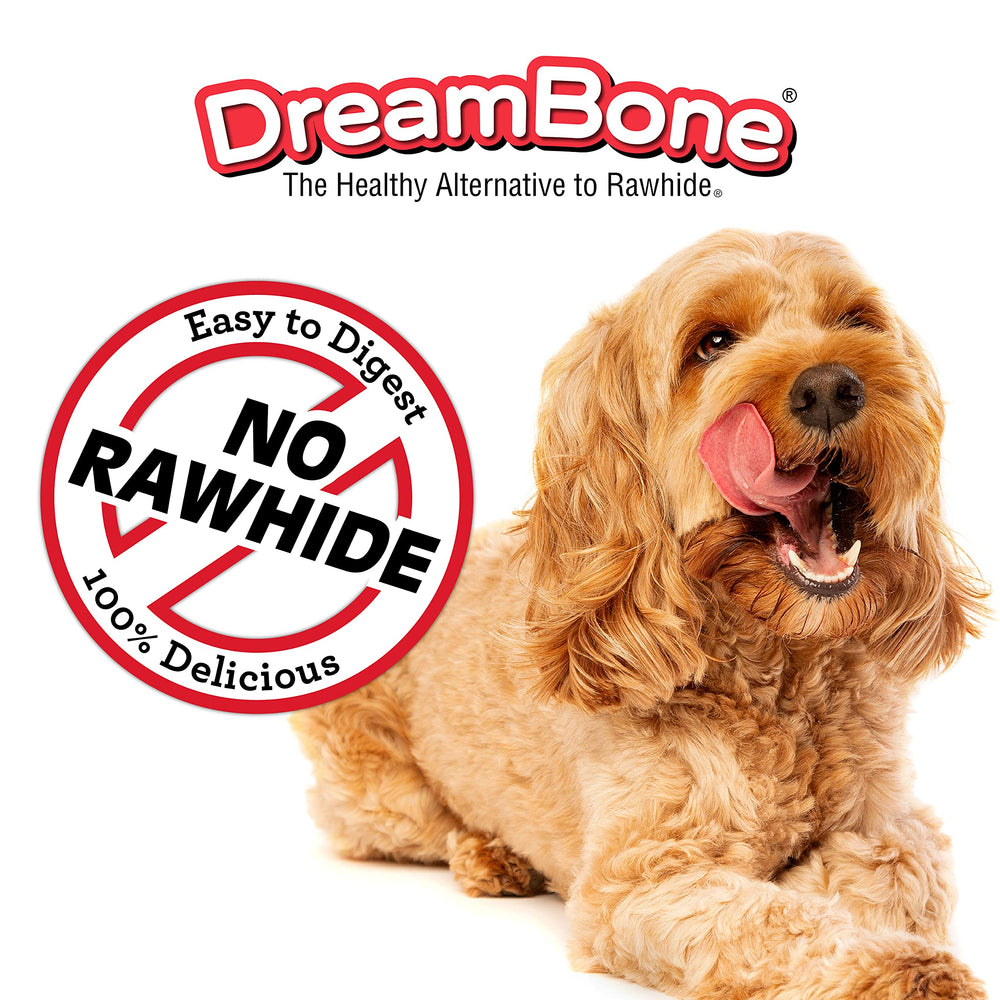 DreamBone pup enjoying chew session image suggesting reward or playtime snack.
