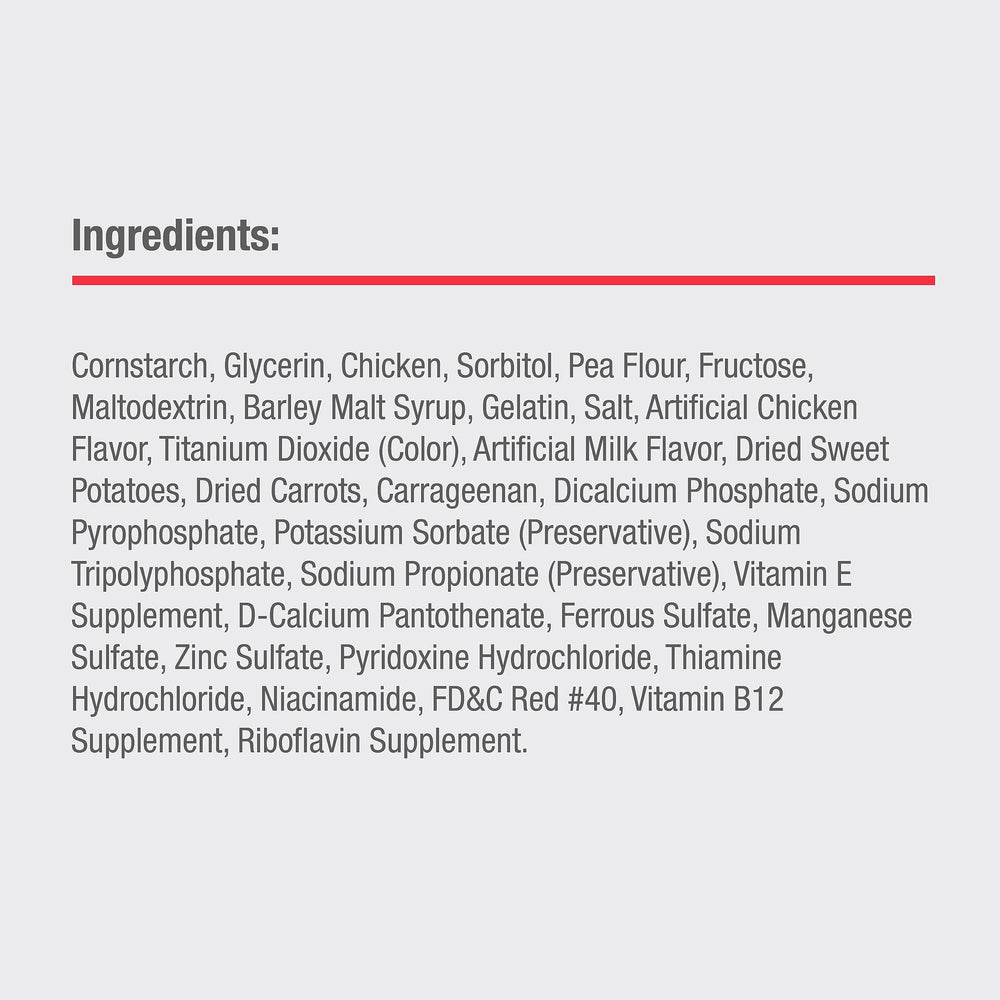DreamBone real chicken and vegetables ingredients highlight natural flavor.