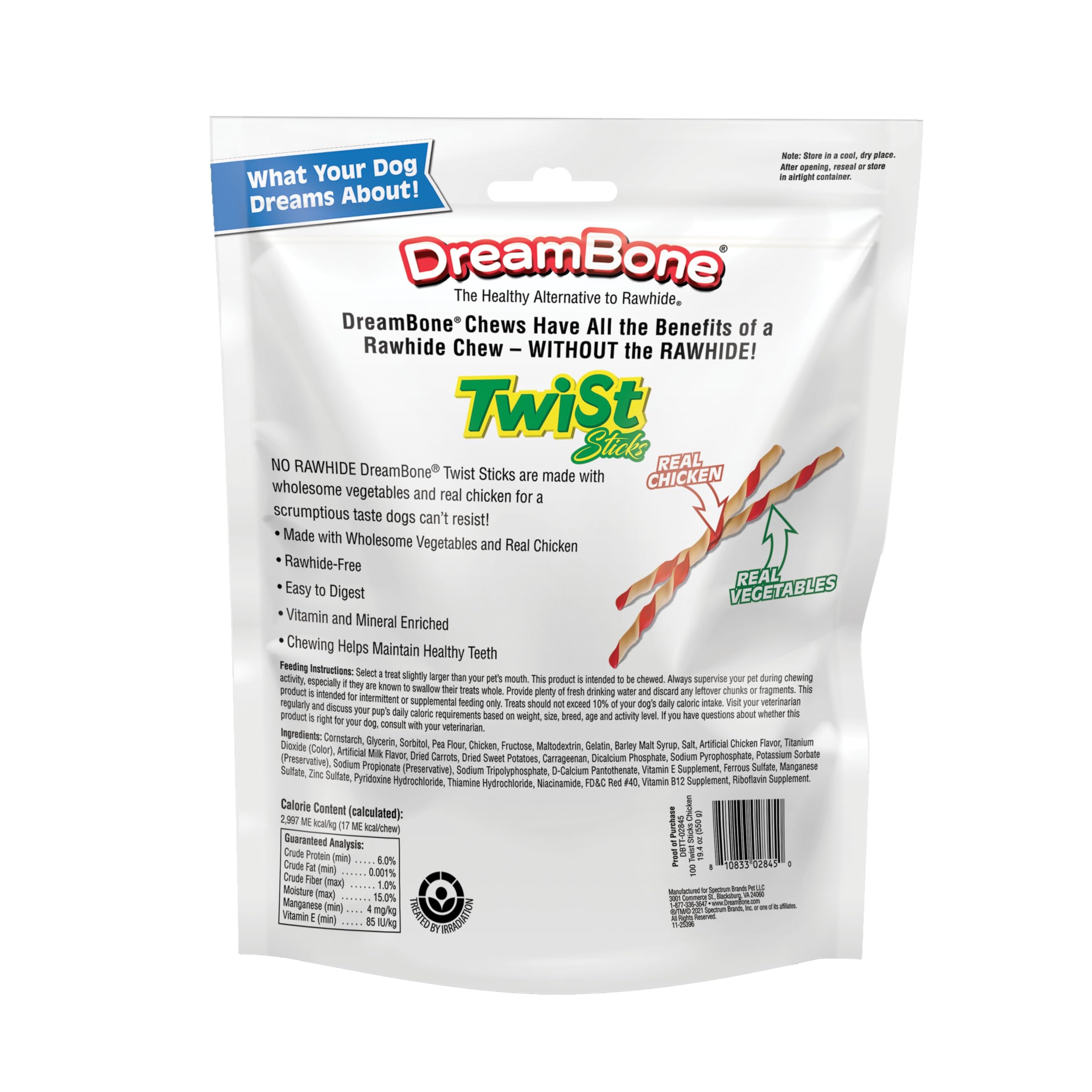 DreamBone Twist Sticks rawhide-free chewing option for dogs.