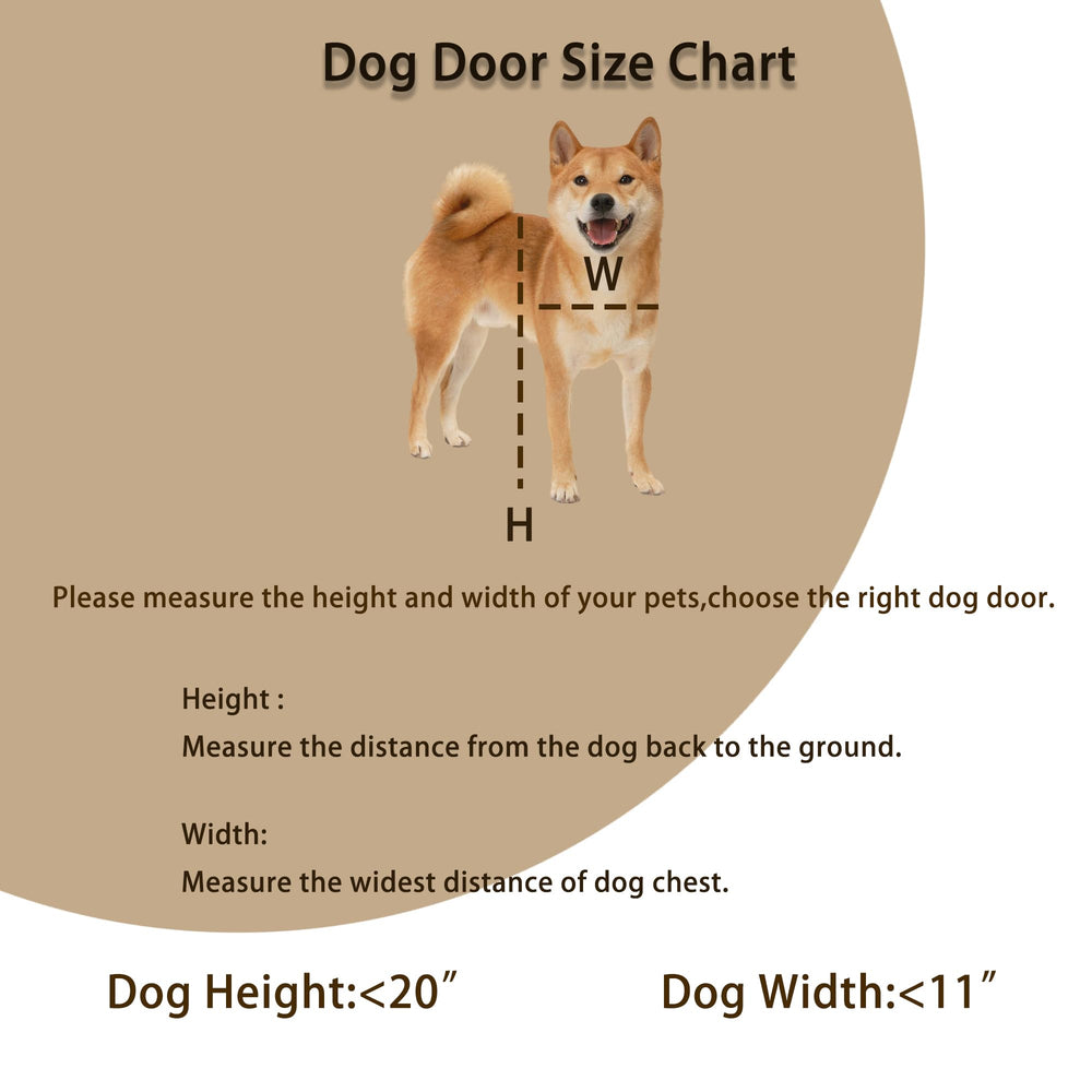 Dreampedal large-dog door in use through sliding door scenario.