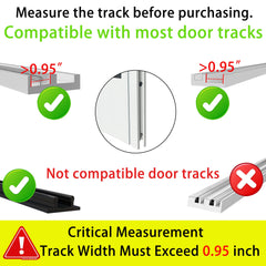 Dreampedal sliding-glass-door compatibility for 1 inch or wider tracks.