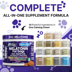 Dreamy Paws melatonin chews close-up texture supporting restful sleep for dogs.