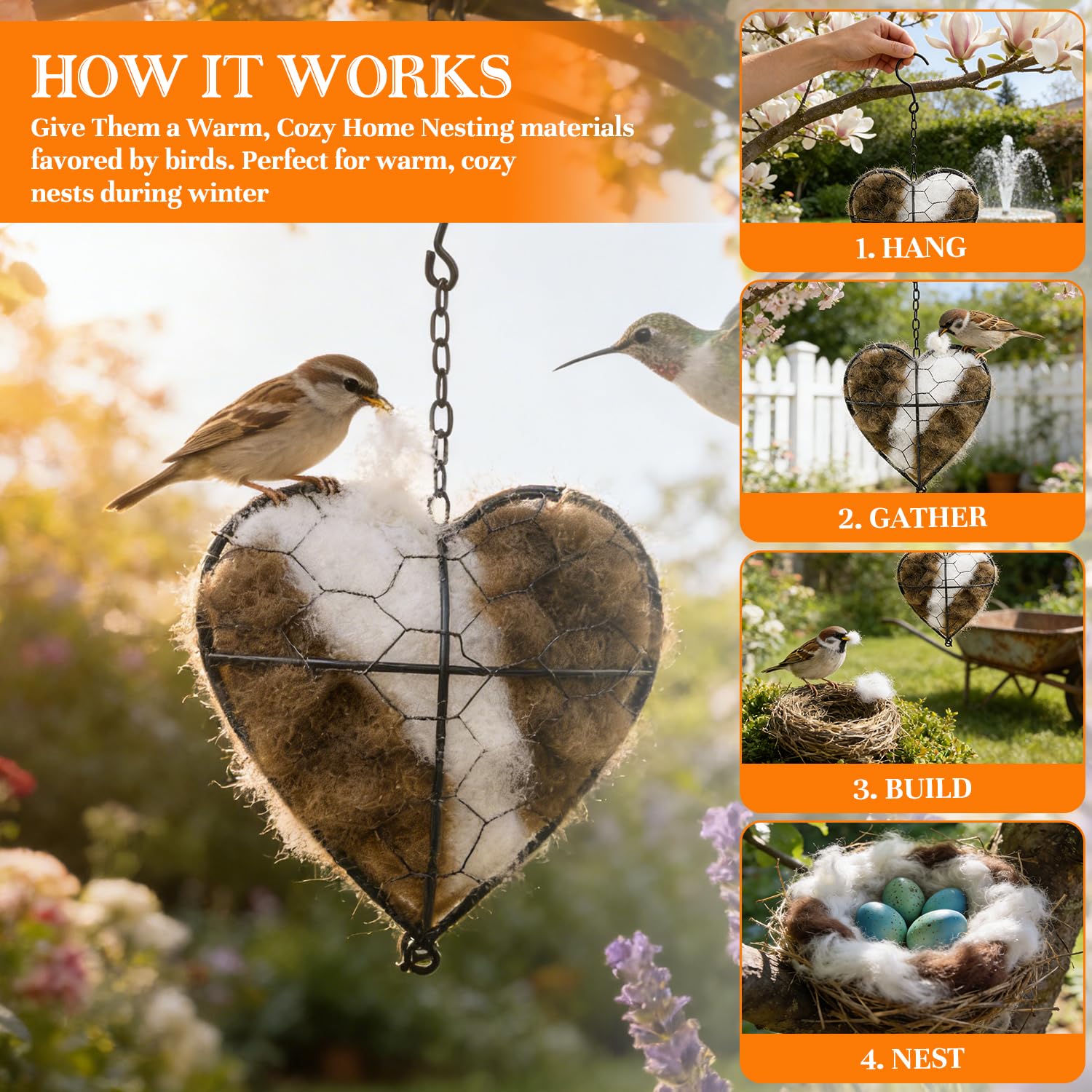 DreaVant open-design nesting heart shown for easy material access.