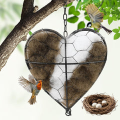 DreaVant nesting heart in alpaca fiber provides a cozy shelter for wild birds.
