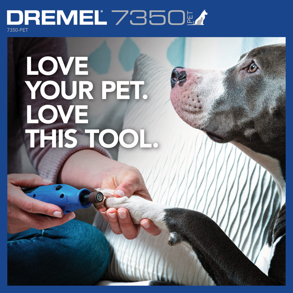 Kit contents of Dremel 7350-PET in packaging