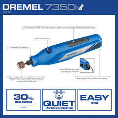 LED charging indicator on Dremel 7350-PET shows battery status during grooming