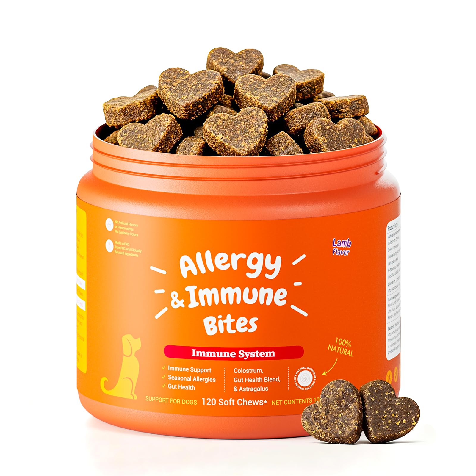 Dog enjoying Dreress chews during a calm routine, potential relief for itchy areas.