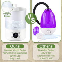 Dreyoo adjustable mist levels 1 3 provide flexible humidity balance.