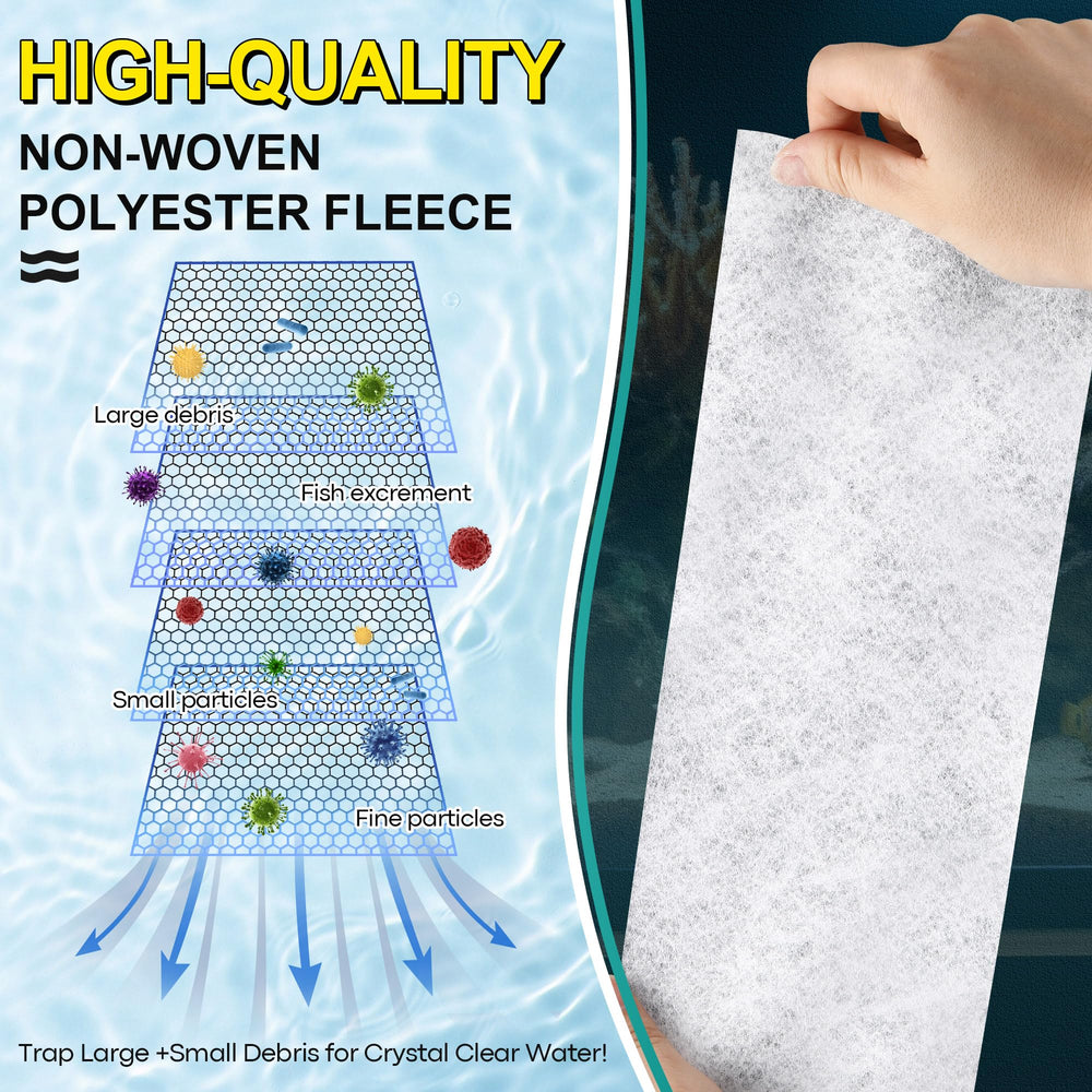 Dreyoo high-flow fleece design maintains water clarity in reef tanks