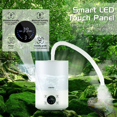 Dreyoo LED display shows humidity and temperature for precise adjustments.