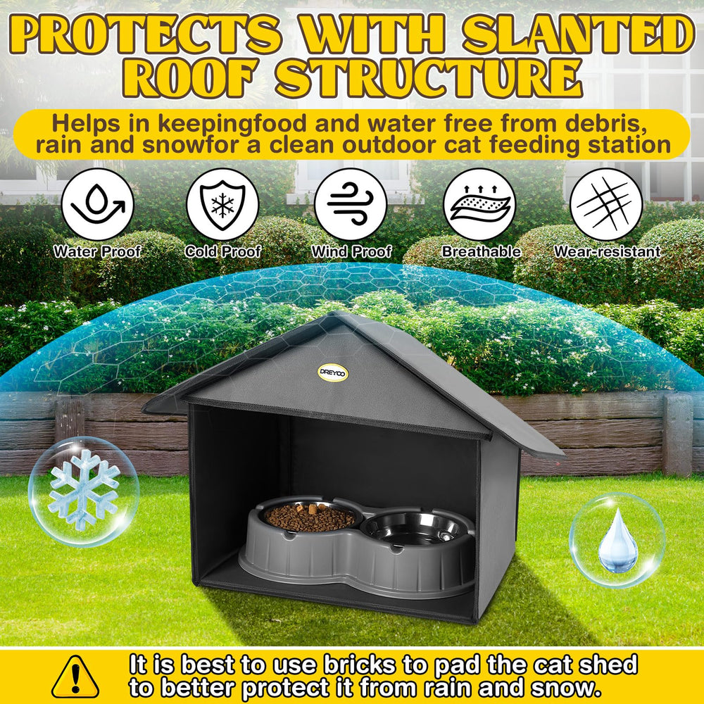 Dreyoo compact 13D x 17W x 15.5H shelter fits small spaces.