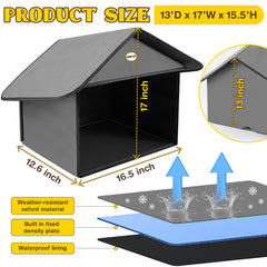 Dreyoo oxford-material shelter keeps stray cats dry and cozy.