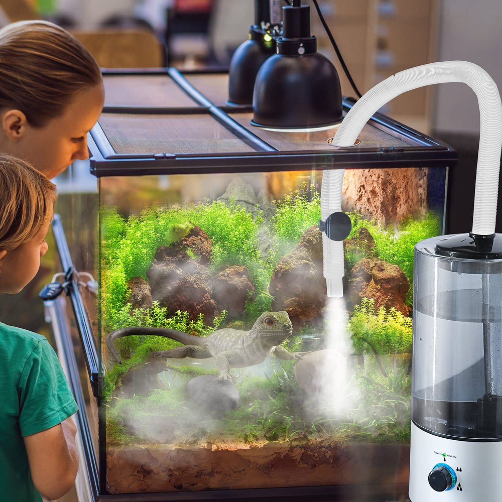 Dreyoo Reptile Humidifier back switch for simple power on/off use.
