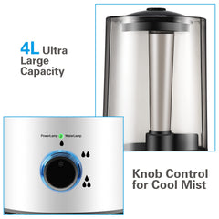 Dreyoo Reptile Humidifier rotary control for customizable fog output.