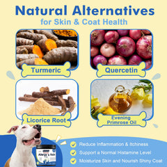 DRFOSTER dog allergy chews closeup bite emphasizes tasty chicken flavor your dog will enjoy.