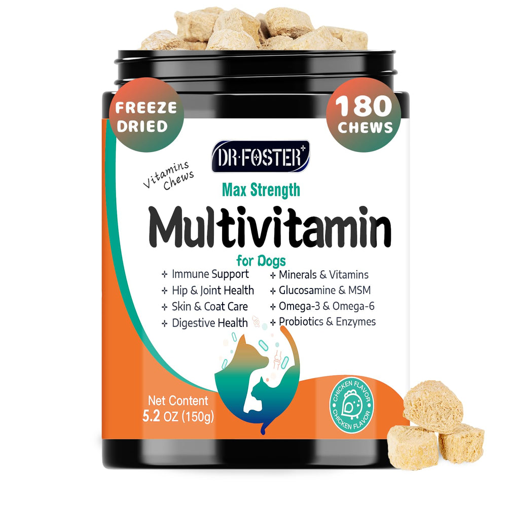 DRFOSTER dog multivitamin bottle front for daily nutrition support
