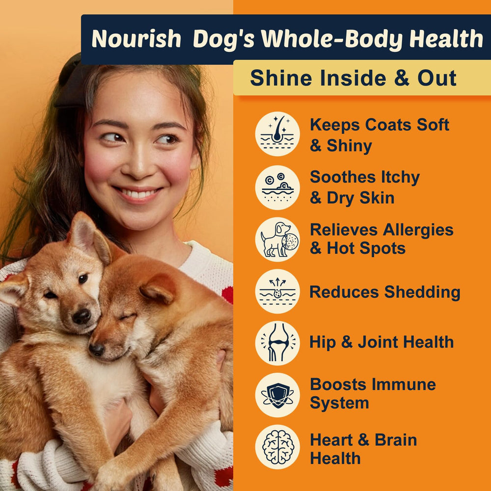 DRFOSTER Omega-3 dogs hip joint label emphasizes EPA/DHA and potential joint support benefits.