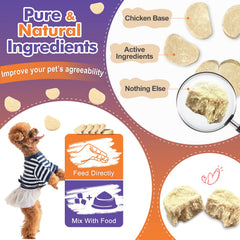DRFOSTER Probiotics for Dogs omega-3 bites packaging emphasizing skin and coat support